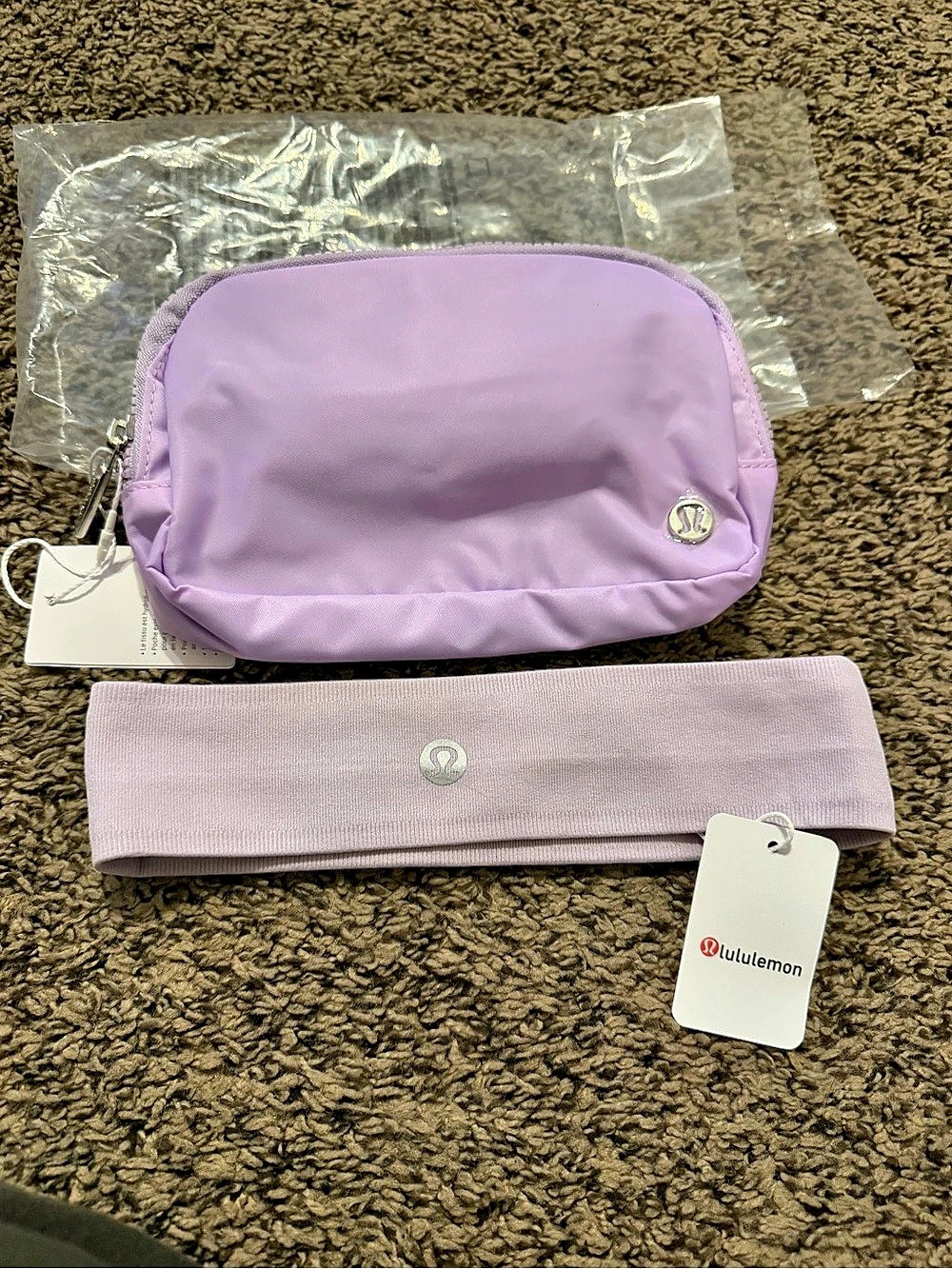 lululemon Purple Cosmetic Pouch & Headband NWT